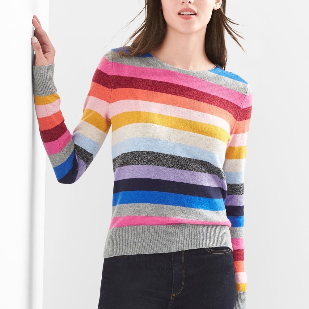 Gap Holiday Stripe Wool Blend Sweater